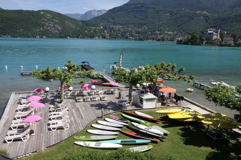 La Baie Des Voiles 3 Chambres 4 A 6 Personnes Au Bord Du Lac Plage Privee Duingt Exterior foto